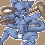  bulge cat feline male muscles nekouri solo topless underwear 