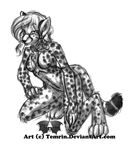  anthro chest_tuft feline female fur hair mammal plain_background solo temrin tuft white_background 