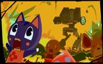  animal_crossing awesome bouquet cat combat crossover death destruction explosion feline fire hi_res mac_hall mechwarrior oh_no robot rosie skeleton vector vulture wallpaper what_has_science_done 