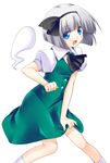  bad_id bad_pixiv_id blue_eyes ghost hairband highres konpaku_youmu konpaku_youmu_(ghost) shino_(sosuketo) short_hair silver_hair solo touhou 