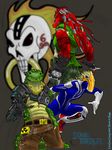  crocodile echidna group hedgehog knuckles_the_echidna loupgarou male mobian reptile scalie skull sonic_(series) sonic_the_hedgehog superhero trio 