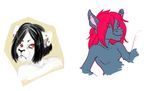  black_hair dreamaria ear_piercing equine feline female green_eyes hair holly_massey horse lion long_hair neema orange_eyes piercing pink_hair short_hair 