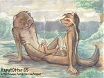  chipmunk couple footjob gay hindpaw kaput kaputotter male masturbation otter 