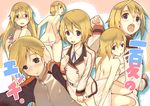  :d ass blonde_hair blush character_sheet charlotte_dunois infinite_stratos jacket long_hair looking_back naked_towel open_mouth panties panty_pull purple_eyes school_uniform shampoo smile topless towel track_jacket underwear underwear_only utu white_panties 