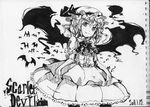  aioi_aoi bad_id bad_pixiv_id ballpoint_pen_(medium) bat bat_wings blush dated dress greyscale hat looking_at_viewer monochrome photo remilia_scarlet short_hair smile solo touhou traditional_media tsurime wings 