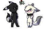  ambiguous_gender anthro blush eeveelution mistletoe nintendo plain_background pok&#233;mon pok&#233;morph pok&eacute;mon pok&eacute;morph standing tail transparent_background umbreon unknown_artist video_games 