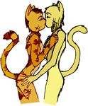 amaya amaya_(bcb) anthro bittersweet_candy_bowl cat duo feline female kissing lesbian mammal plain_background sciver sue sue_(bcb) transparent_background unknown_artist 