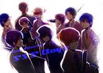  angel_beats! aya_tori fujimaki_(angel_beats!) gun hinata_(angel_beats!) male_focus matsushita multiple_boys naoi_ayato noda_(angel_beats!) ooyama_(angel_beats!) otonashi_(angel_beats!) polearm school_uniform takamatsu takeyama_(angel_beats!) tk_(angel_beats!) weapon 