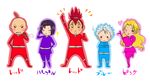  abarai_renji ayasegawa_yumichika bald belt black_eyes bleach blonde_hair chibi heart hitsugaya_toushirou imah jumpsuit madarame_ikkaku matsumoto_rangiku mole purple_hair red_hair silver_hair sparkle sweat_drop sweatdrop tattoo uniform wink wooden_sword 