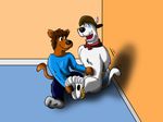  canine dog hindpaw poltickle tickle tied 