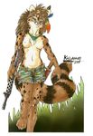 2009 breasts feather female genet gun kalahari knife necklace shorts solo topless weapon 