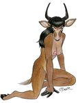  antelope breasts female hooves horns impala nude solo thetaxidermy 