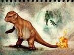  charmander faux_traditional_media fire gen_1_pokemon horror_(theme) light-schizophrenia pokemon pokemon_(creature) realistic tail tail-tip_fire 