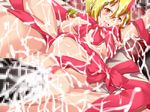  blonde_hair bukkake censored cum erect_nipple erect_nipples hajime_studio hime naked naked_ribbon nipples nude red_eyes ribbon ribbons sperm 