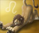  ass_up butt colors feline gold hi_res leo lion looking_at_viewer male solo starsign stretching tail teasing zen 