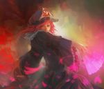 azzie_(az_man_studios) bad_id bad_pixiv_id face fan folding_fan from_behind hairband hands hat japanese_clothes light_smile lips outstretched_arms petals pink_eyes pink_hair realistic saigyouji_yuyuko short_hair solo spread_arms touhou 
