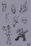  crossdressing dragon female hooves horns human male nude scalie sketch wolfy-nail 