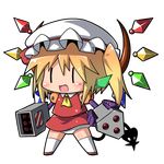  dress fang flandre_scarlet full_body gem god-emperor jinnouchi_akira laevatein medarot missile_pod panties robot rocket_launcher side_ponytail solo touhou transparent_background underwear weapon wings |_| 