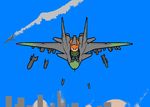  airplane bomb darkdoomer explosion fighter ghostriding jet missile patachu patamon 