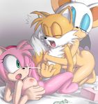  amy_rose apostle bed blue_eyes breasts canine condom cum cum_in_eye cumshot facial female fox from_behind green_eyes hair hairband handjob hedgehog kitsune male masturbation miles_prower multiple_tails mutual_masturbation orange orgasm penis pink pink_hair rouge_the_bat short_hair sonic_(series) straight tail threesome tissues used_condom wings 
