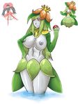  black blood breasts large_breasts lilligant nosebleed personification pokemon re-enn 