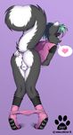  &hearts; 2007 boy butt caliztar crossdressing cute fluffy looking_at_viewer male panties paws raised_tail skunk solo spreading standing tail teasing underwear 