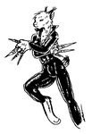  catsuit clio_chiang dagger feline female form_fitting kunai lynx ninja solo 