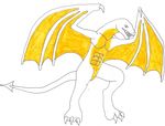  chris-sowden claws dragon no_hands nude scalie sixpack sketch solo spreading_wings standing white_background wings 