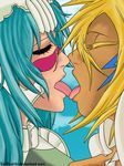  2girls arrancar bleach espada evilbust3r french_kiss hollow kiss multiple_girls neliel_tu_oderschvank nelliel_tu_odelschwanck resurreccion tia_harribel tier_harribel yuri 