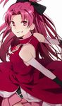  bad_id bad_pixiv_id bare_shoulders detached_sleeves face highres long_hair magical_girl mahou_shoujo_madoka_magica minami_haruya ponytail red_eyes red_hair sakura_kyouko solo 