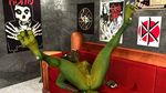  3d circlea61 dragon female horns krotsgier nude pussy scalie sofa solo spreading 