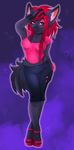  &hearts; canine cute female heresy-darling pink shorts solo wolf 