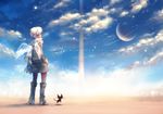  cat cloud copyright_request mariko_(leda) pantyhose planet sky solo star wings 