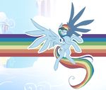  blue blue_body cloud clouds cloudsdale cutie_mark equine eyewear female feral friendship_is_magic goggles hair horse mammal multi-colored_hair my_little_pony pegasus pink_eyes pony rainbow rainbow_dash_(mlp) rainbow_hair sciencefox solo wings 