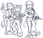  bar canine group gun m1911 male mammal military ranged_weapon tetarga tommy_gun weapon ww2 wwii 