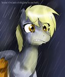  blonde_hair crying derp derpy_hooves_(mlp) english_text equine female feral friendship_is_magic hair horse mammal my_little_pony pegasus pony rain sad solo text unknown_artist wings 