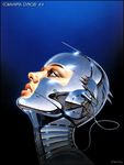  cyborg female hajime_sorayama portrait shiny solo technophilia 