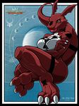  breasts claws crossgender digimon fangs female guilmon hindpaw paws scalie solo walter_sache 