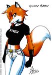  2003 breasts canine female fox italy_ishida john_joseco midriff piercing solo the_lounge vixen 