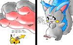  chest_tuft hindpaw macro pok&eacute;mon sparky_the_chu stomping 