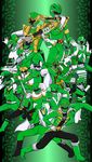  green green_super_sentai highres kaizoku_sentai_gokaiger magigreen mighty_morphin_power_rangers power_rangers sentai shinkengreen shurikenger super_sentai 