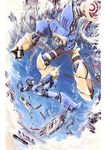  airman android bad_id bad_pixiv_id banned_artist battle duel highres kurkoboltsi rockman rockman_(character) rockman_(classic) rockman_2 