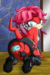  echidna female leather lien-da looking_at_viewer mobian mobius_unleashed pussy sega solo sonic_(series) toy 