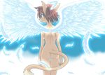  angel feline female jumpyneko nude solo wings 