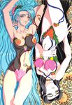  bikini black_hair blue_hair highres kamiki_misaki_jurai long_hair masaki_funaho_jurai masaki_misaki_jurai swimsuit tenchi_muyou! 