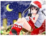  christmas city gloves k-on! moon muta nakano_azusa 