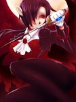  big_breasts blood breasts disgaea disgaea_4 genderswap hair_over_one_eye large_breasts makai_senki_disgaea_4 red_eyes sword valbatose valvatorez_(disgaea) vampire weapon 