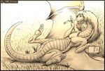  2007 anus artonis dragon female feral glasses little_women on_back pussy scalie wings 
