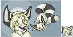  anthro awesome_face civet cute female feral hair holly_massey icon lemur open_mouth short_hair tail teeth tongue white_hair yellow_eyes 