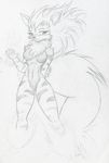  arcanine black_and_white breasts canine chest_tuft female fire fur growlithe mammal monochrome nintendo plain_background pok&#233;mon pok&#233;morph pok&eacute;mon sketch solo tuft video_games white_background yiffmasters 